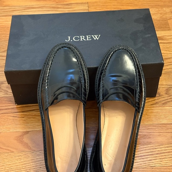 J. Crew Black Patent Leather Penny Loafers - Picture 3 of 7